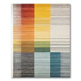 Vibrant Multi-Color Grid Woven Area Rug