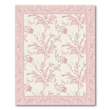 Whimsical Pink Musical Elephant Floral Rug