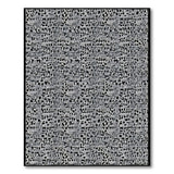 Black White Textured Abstract Area Rug