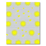 Whimsical Yellow Suns Butterflies Stars Area Rug
