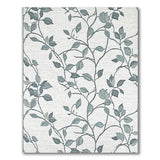 Floral Vintage Teal Leaf Vine Area Rug