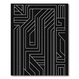Black White Geometric Maze No. 4 Area Rug