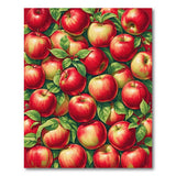ODIKA Red Apple Pattern Washable Area Rug - Low Pile Non-Slip Fruit Print Rug
