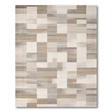 Beige and Neutral Modern Beige Grey Geometric Block Area Rug