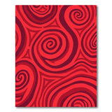 Swirl Red Swirl Abstract Area Rug