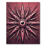 Pink All-Seeing Eye Mandala Area Rug