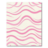 Sweeping Pink Waves Abstract Area Rug