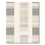 Beige Grey Striped Textured Area Rug