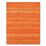 Orange Geometric Modern Vibrant Orange Horizontal Stripe Area Rug
