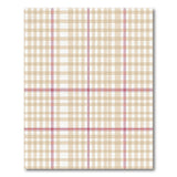 Beige Red Gingham Check Area Rug