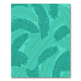 Teal Palm Leaf Area Rug
