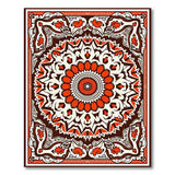 Vibrant Red Mandala Persian Rug