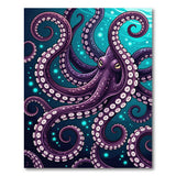 Mystical Purple Octopus Underwater Area Rug