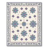 Teal Pink Mandala Persian Area Rug