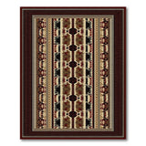 Red Striped Southwestern Area Rug