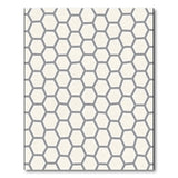 Modern Grey Hexagon Honeycomb Area Rug
