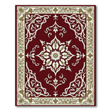 Luxurious Red Persian Medallion Area Rug