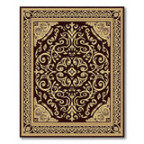 Gold and Silver Ornate Gold Floral Border Persian Rug