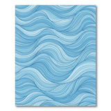 Blue Wavy Ocean Area Rug