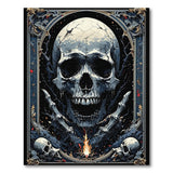 Gothic Cracked Skull Area Rug