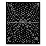 Intricate Spider Web Black White Geometric Modern Area Rug