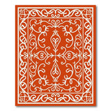 Vibrant Orange Traditional Persian Floral Area Rug