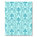 Blue and Teal Floral Vintage Elegant Teal Damask Floral Area Rug
