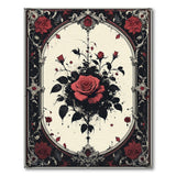 Red Rose Ornate Floral Vintage Area Rug