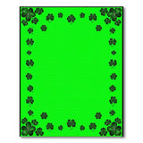 Emerald Shamrock Border Area Rug