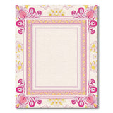 Pink Floral Framed Vintage Area Rug