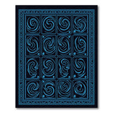 Neon Blue Swirl Grid Area Rug