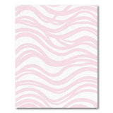 Blush Pink Wavy Zebra Area Rug