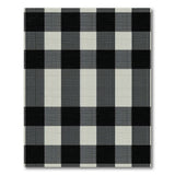 Black and White Black White Buffalo Check Farmhouse Rug