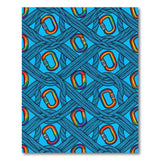 Rainbow Carabiner Blue Geometric Area Rug