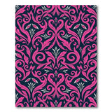Pink Pink Damask Floral Area Rug