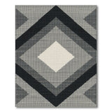 Geometric Modern Black and White Modern Black White Geometric Diamond Area Rug