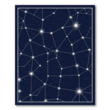 Navy Constellation Star Map Area Rug