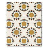 Teal Gold Sunburst Medallion Area Rug
