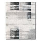 Distressed Black White Abstract Area Rug