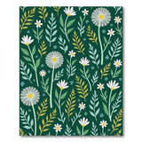 Emerald Green Daisy Meadow Floral Rug