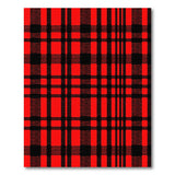 Rustic Farmhouse Plaid Bold Red Black Buffalo Plaid Area Rug