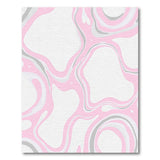 Fluid Pink Grey Abstract Area Rug