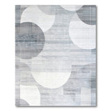 Grey Overlapping Circles Geometric Area Rug