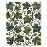Vintage Green Grape Leaf Area Rug