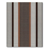Brown Tan Vertical Striped Woven Rug