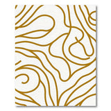 Gold and Silver Wavy Gold Abstract Area Rug