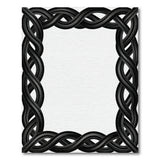 Black Braided Geometric Area Rug