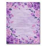 Purple Rose Border Area Rug