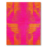 Multi-color and Patterns Vibrant Pink Orange Geometric Area Rug