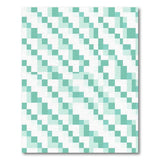 Blue and Teal Teal Geometric Mosaic Area Rug